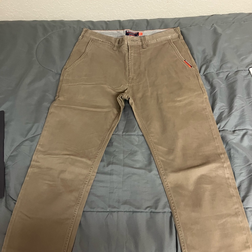 Khaki pants Superdry size 31W 32L, like a 46.